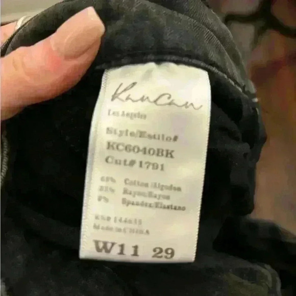 Women’s Black Wash Kancan Distressed Jeans Sz 11/29 Style# Kc6040bk - Picture 4 of 4